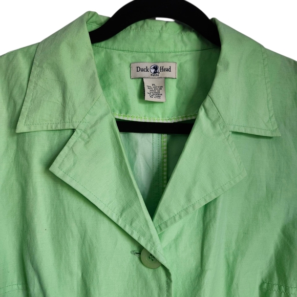 Duck Head Women's Light Green Trench Coat - Picture 3 of 4